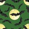 Halloween Bats Full Moon on Green 100% Cotton Fabric Ny the yard
